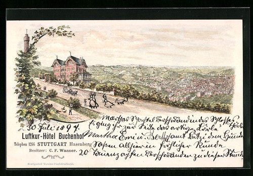 Lithograph stuttgart - lithograph,