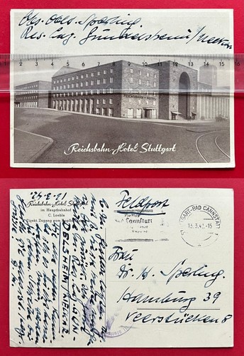 Stuttgart 1942 reichsbahn - ak,
