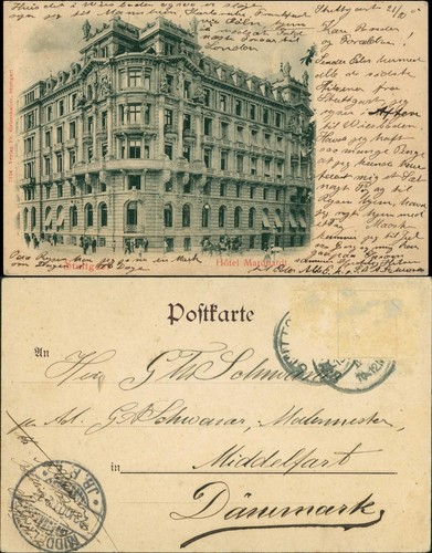 Postcard stuttgart hotel - postcard,