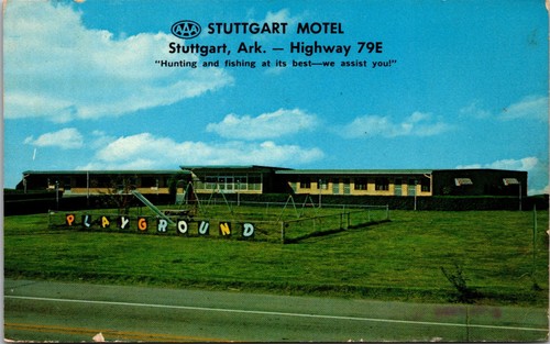 Stuttgart motel postcard - stuttgart,