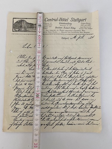 Original letter central - letter, hotel