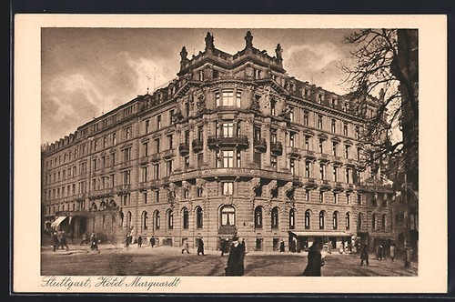 Postcard stuttgart hotel - postcard, stuttgart,