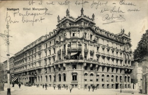 Postcard stuttgart hotel - postcard, stuttgart,