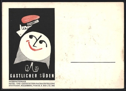Artist postcard stuttgart - artist,