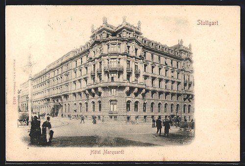 Stuttgart postcard hotel - stuttgart,, postcard,