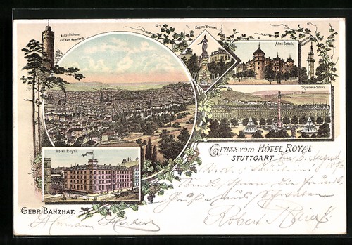 Lithograph stuttgart hotel - stuttgart,,