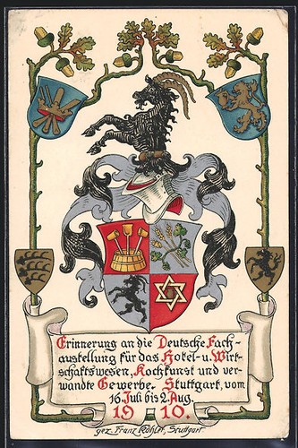 Artist postcard stuttgart - postcard,
