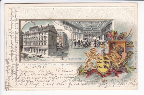 Präge litho gruss aus - prÄge,